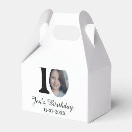 Caja Para Regalos 10.ª foto de cumpleaños letra negrita niños fecha