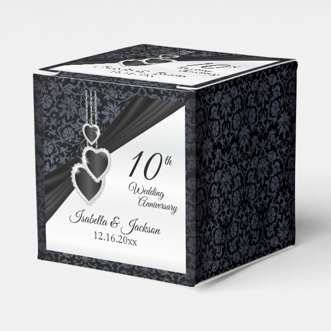 Caja Para Regalos 10.º Aniversario Boda de Onyx (Costado Anverso)
