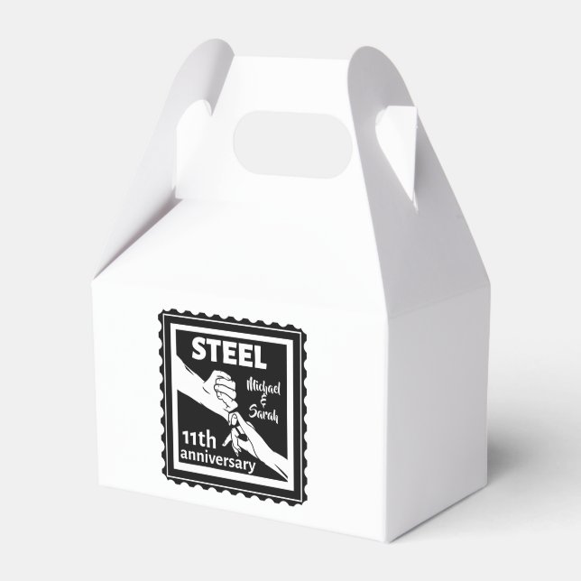 Caja Para Regalos 11.º aniversario de bodas tomados de la mano (Front Side)