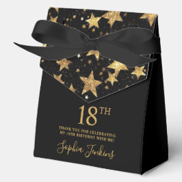 Caja Para Regalos 18th Birthday Gold Stars Thank You 