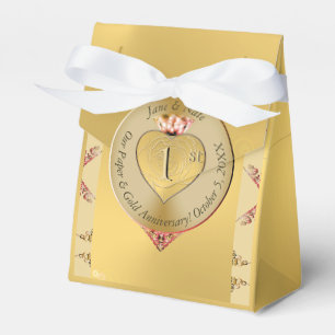 Caja Para Regalos 1.ᵉʳ aniversario Boda de oro