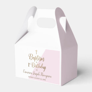 Caja Para Regalos 1.ᵉʳ cumpleaños y bautismo Niña rosa
