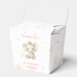 Caja Para Regalos 1.ᵉʳ Elefante Princesa Personalizada