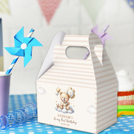 Caja Para Regalos 1st Birthday Teddy Bear Boy