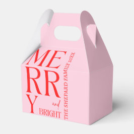 Caja Para Regalos 2025 Navidades modernos de color moro y rosa claro