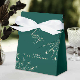 Caja Para Regalos 2026 Happy New Year Modern Classic Teal Typography