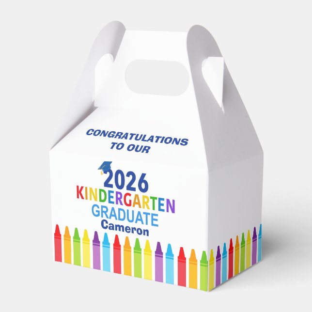 Caja Para Regalos 2026 Kindergarten Graduation Party Custom Graduate (Front Side)