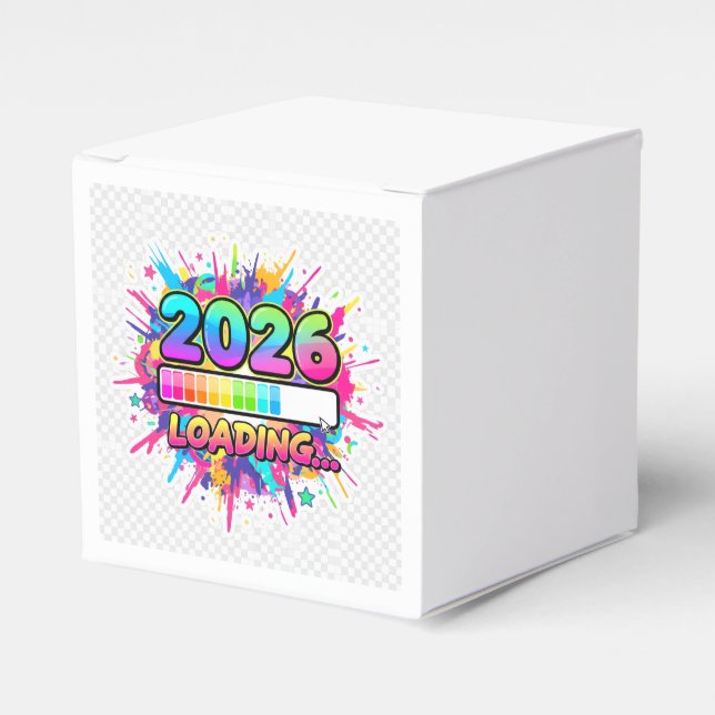 Caja Para Regalos 2026 Loading... Progress Bar Sticker (Costado Anverso)