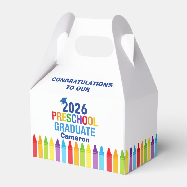 Caja Para Regalos 2026 Preschool Graduation Party Custom Graduate (Front Side)