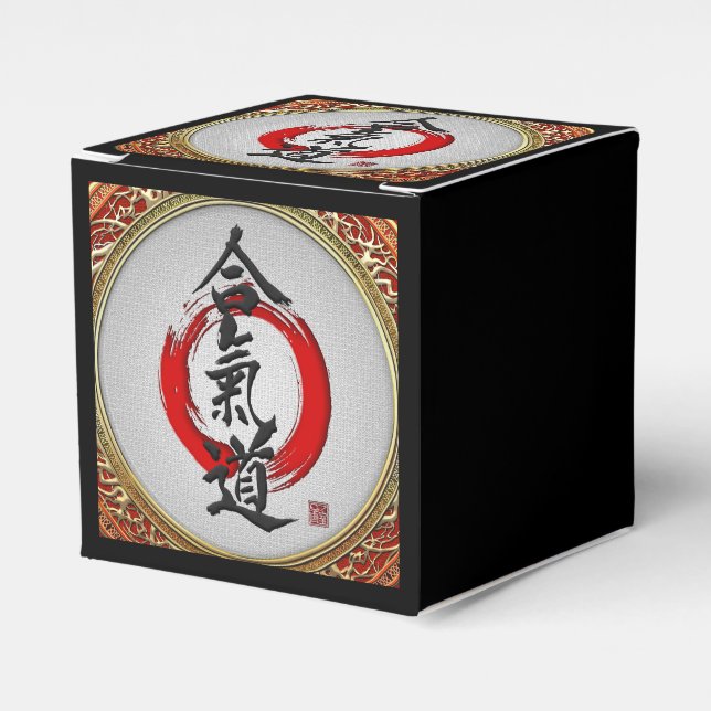 Caja Para Regalos [210] Caligrafía japonesa - Aikido (Costado Anverso)