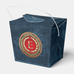 Caja Para Regalos [210] "E" Monograma de la cosecha de oro