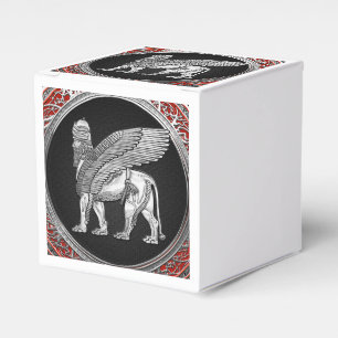 Caja Para Regalos [210] León alado asirio - Plata Lamassu