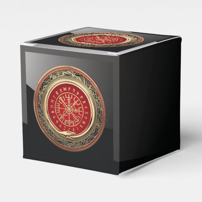 Caja Para Regalos [210] Vegvisir - Viking Gold Magic Runic Compass (Costado Anverso)