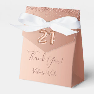 Caja Para Regalos 21.ª Bonito de cumpleaños Rosa Gracias