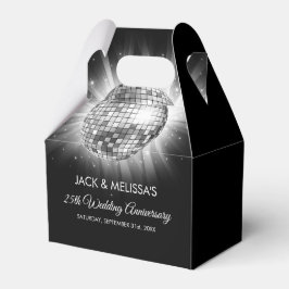 Caja Para Regalos 25.º Boda Fiesta Silver Disco Ball