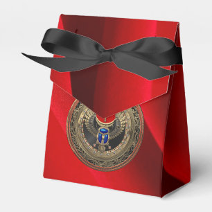 Caja Para Regalos [300] Scarab alado egipcio de oro sagrado con ánkh