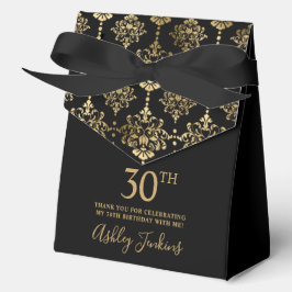 Caja Para Regalos 30th Birthday Gold Elegant Thank You 