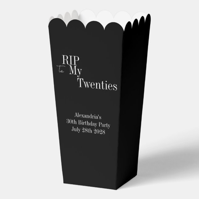 Caja Para Regalos 30th Birthday RIP 20s Party (Anverso)