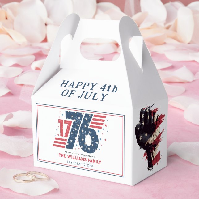 Caja Para Regalos 4 de julio de 1776 Fiesta del Día de la Independen (Boda)