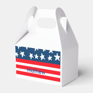 Caja Para Regalos 4 de julio Día de la Independencia añadir el nombr