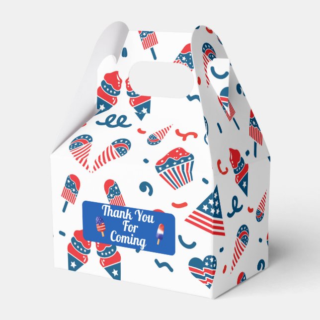 Caja Para Regalos 4 De Julio Gracias (Front Side)