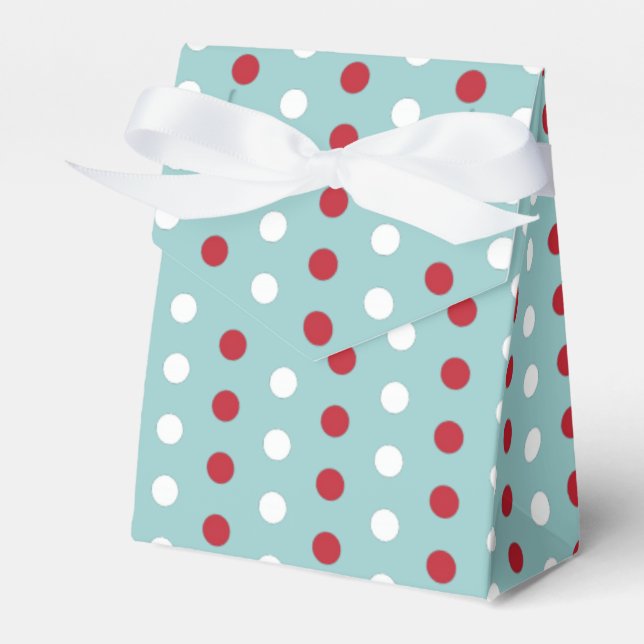 Caja Para Regalos 4 de julio Polka Dot Pattern Favor Box (Front Side)