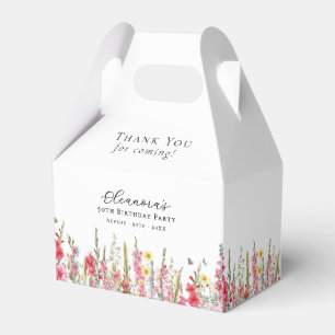 Caja Para Regalos 50.ª Fiesta de Cumpleaños Agosto Flor Mes de Nacim