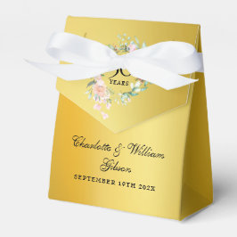 Caja Para Regalos 50.º Boda de oro Rosas Floral Gold