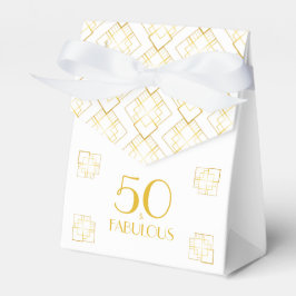 Caja Para Regalos 50 y el magnífico estilo Art Déco blanco y dorado