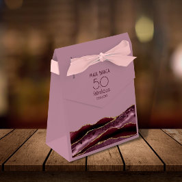 Caja Para Regalos 50 y fabuloso Agate rosa de Borgoña 50 cumpleaños
