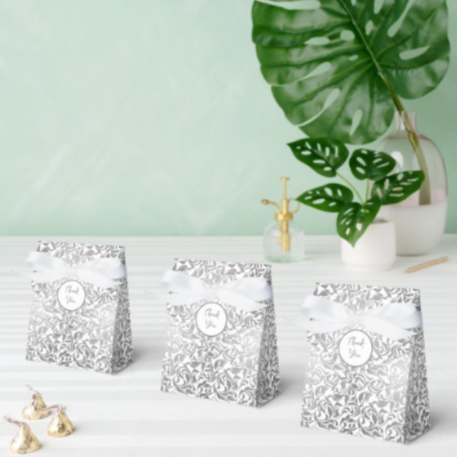 Caja Para Regalos 50 y fabulosos Natación Plata Floral Swirls (Subido por el creador)