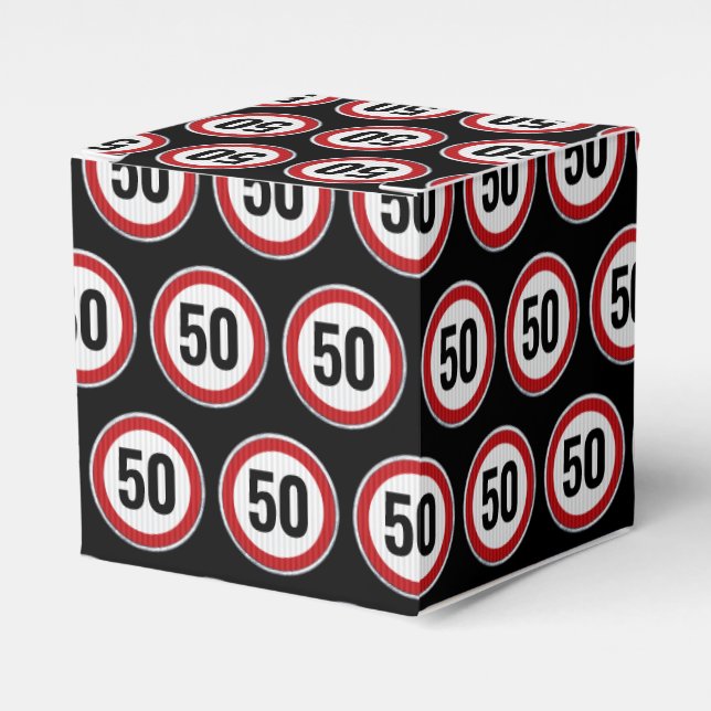 Caja Para Regalos 50th Birthday Speed Limit Sign - ANY AGE (Costado Anverso)