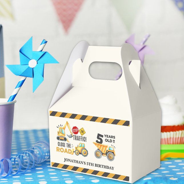 Caja Para Regalos 5th birthday boy construction theme (Subido por el creador)
