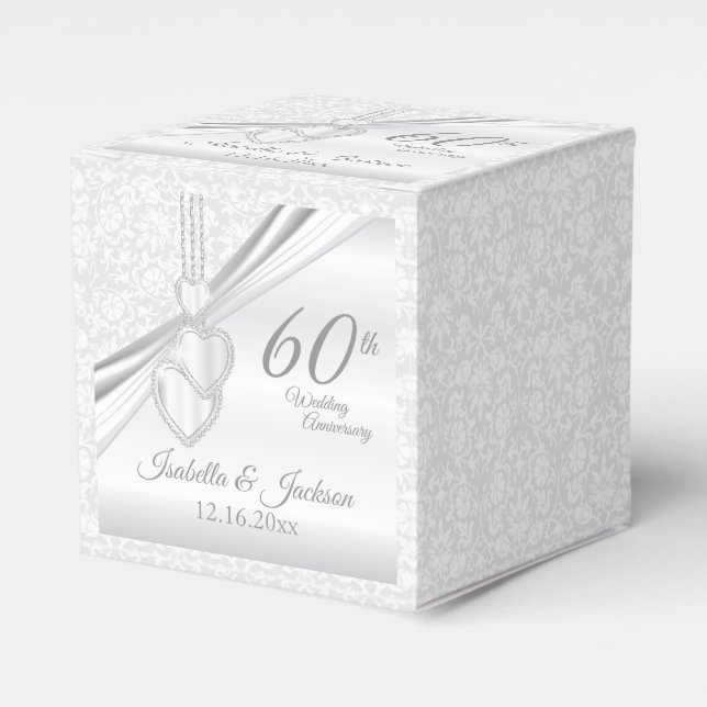 Caja Para Regalos 60.º Aniversario del Boda del Diamante (Costado Anverso)
