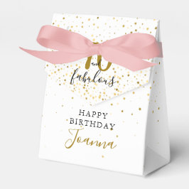 Caja Para Regalos 70 y fabuloso cumpleaños oro y elegante negro