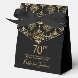 Caja Para Regalos 70th Birthday Gold Elegant Thank You 