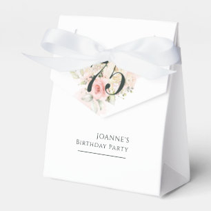 Caja Para Regalos 75 Aniversario Cualquier Edad Floral Color de Agua