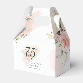 Caja Para Regalos 75 Años Cualquier Edad Floral Pink Floral Vegetaci