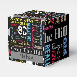 Caja Para Regalos 80.º feliz cumpleaños con un estilo de graffiti