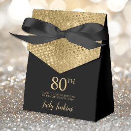 Caja Para Regalos 80th Birthday Gold Thank You Favor Box