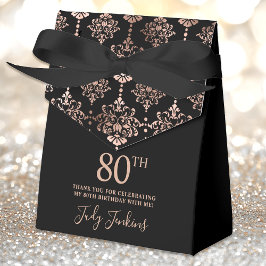 Caja Para Regalos 80th Birthday Rose Gold Elegant Thank You