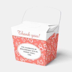 Caja Para Regalos 85.º patrón de número aleatorio de coral/blanco Fi
