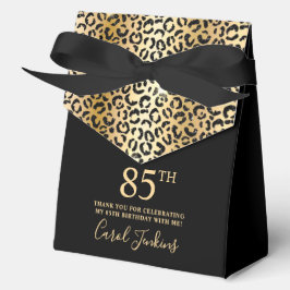 Caja Para Regalos 85th Birthday Gold Leopard Print Thank You 
