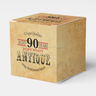 Caja Para Regalos 90.o diseño del cumpleaños de la antigüedad
