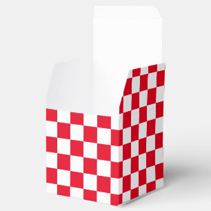 Caja Para Regalos A cuadros rojo