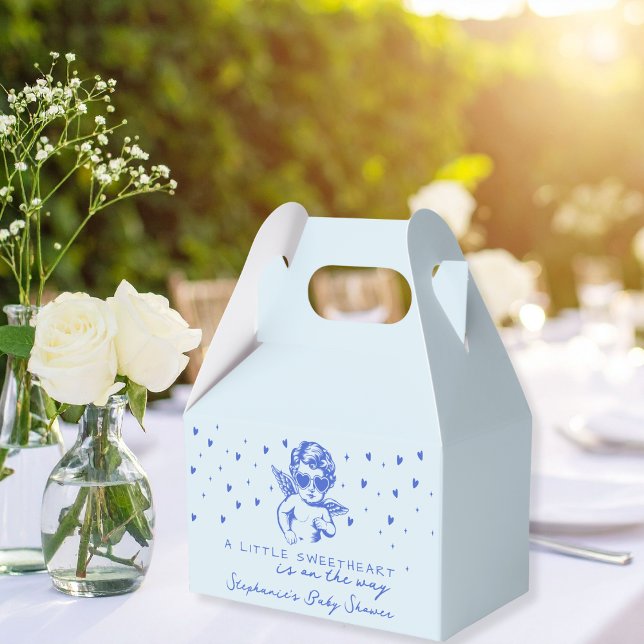 Caja Para Regalos A Little Sweetheart Valentines Boy Baby Shower (Subido por el creador)