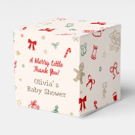 Caja Para Regalos A Merry Little Thank You Christmas Baby Shower