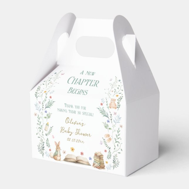 Caja Para Regalos A New Chapter Baby Shower (Front Side)