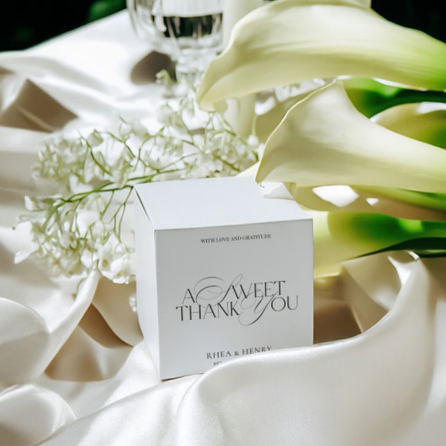 Caja Para Regalos A Sweet Thank You Modern Wedding Favor Boxes (A Sweet Thank You Modern Wedding Favor Boxes)