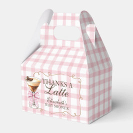 Caja Para Regalos A Tini One Espresso Martini Pink Bow Baby Shower